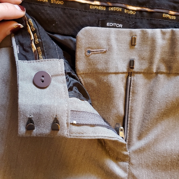 Express Editor Barely Boot Gray Dress Pant - 0R - Picture 5 of 6